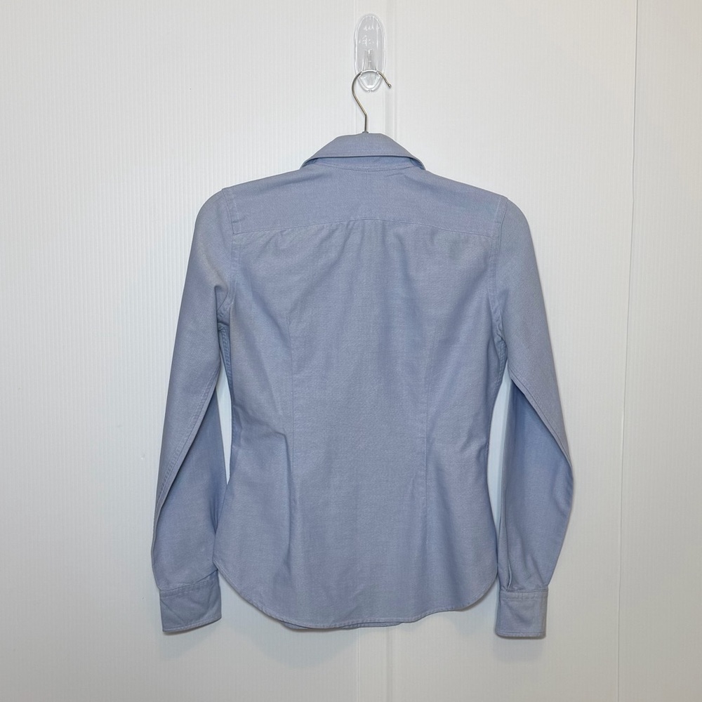 Ralph Lauren Blue Super Slim Fit Oxford Button Down Shirt Size 4 - Picture 3 of 4